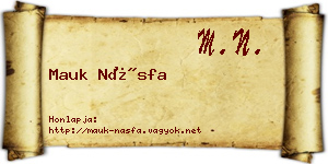Mauk Násfa névjegykártya